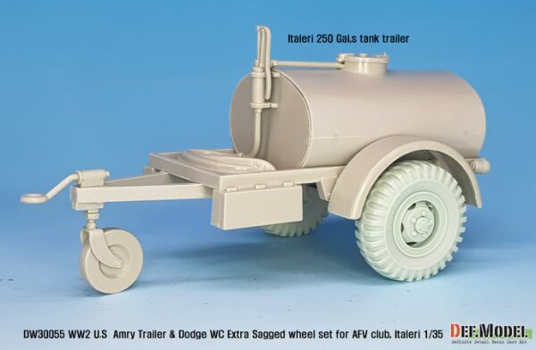 WW2 U.S Trailer and Dodge WC Extra Sagged wheel set (for WC6x6, M101 trailer) детальное изображение Смоляные колёса Афтермаркет