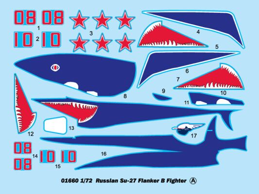 Збірна модель 1/72 Винищувач Су-27 Б Trumpeter 01660 детальное изображение Самолеты 1/72 Самолеты