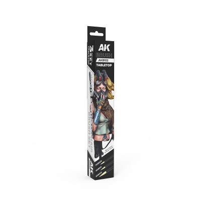 Набір синтетичних пензликів Tabletop (3шт) AK-Interactive AKB102 детальное изображение Кисти Инструменты