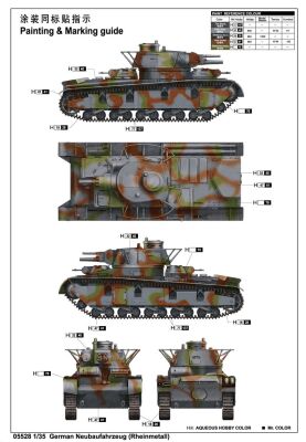 Збірна модель нымецького танка NBFZ (Rheinmetall) детальное изображение Бронетехника 1/35 Бронетехника