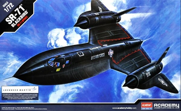 Збірна модель 1/72 літак SR-71 BLACKBIRD Academy 12448 детальное изображение Самолеты 1/72 Самолеты