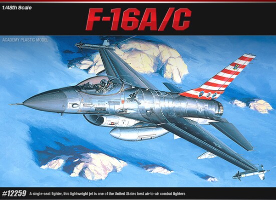 Сборная модель 1/48 самолёт Ф-16A/C Академия 12259 детальное изображение Самолеты 1/48 Самолеты