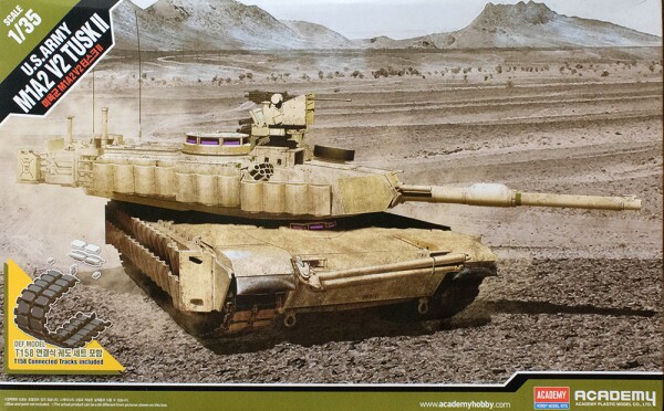 Scale model 1/35 Abrams tank US Army M1A2 V2 TUSK II Academy 13504 детальное изображение Бронетехника 1/35 Бронетехника