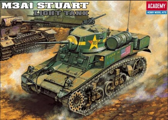 Scale Model 1/35 US M3A1 Stuart Light Tank Academy 13269 детальное изображение Бронетехника 1/35 Бронетехника