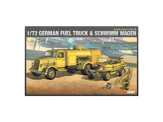 Scale model 1/72  GERMAN FUELTANK &amp; SHIWIMM Academy 13401 детальное изображение Бронетехника 1/72 Бронетехника