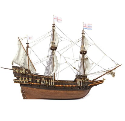 Сборная деревянная модель 1/85 Английский галеон &quot;Golden Hind&quot; OcCre 12003 детальное изображение Корабли Модели из дерева