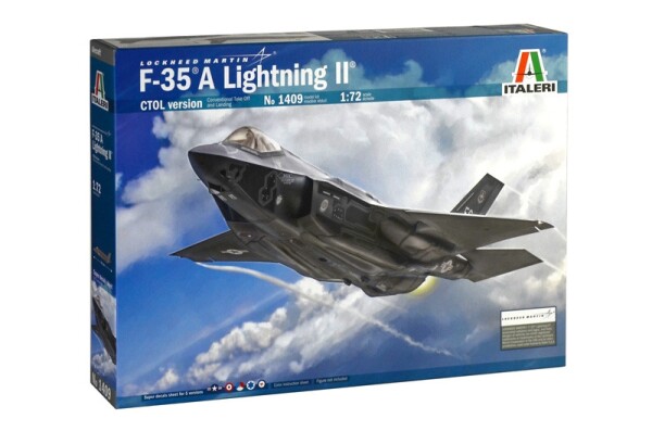 Збірна модель 1/72 Літак F-35A Lightning II Italeri 1409 детальное изображение Самолеты 1/72 Самолеты
