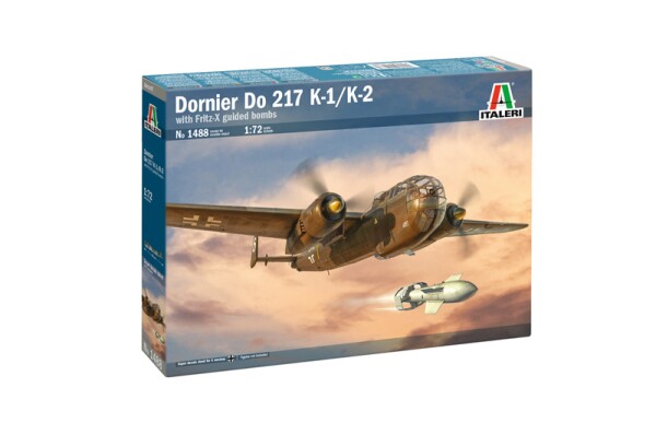 Збірна модель 1/72 Літак Dornier Do-217 K-1/K-2 with Fritz X Italeri 1488 детальное изображение Самолеты 1/72 Самолеты