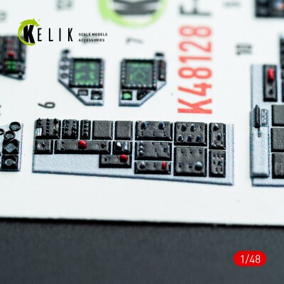 Lockheed Martin F-16 F Block 60 3D декаль інтер'єр для комплекту Hasegawa 1/48 KELIK K48128 детальное изображение 3D Декали Афтермаркет