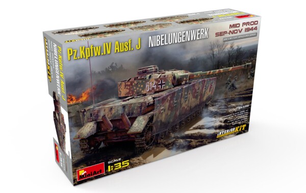 Збірна модель 1/35 Німецький танк Pz.Kpfw. IV Ausf. J вересень-листопад 1944 з інтер'єром MiniArt 35339 детальное изображение Бронетехника 1/35 Бронетехника