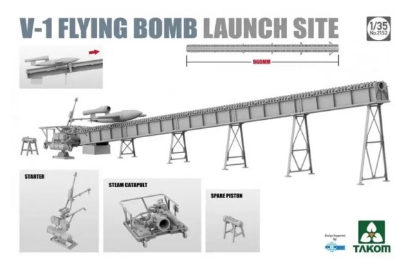 Збірна модель 1/35 Майданчик для запуску літаючої бомби V1 Takom 2152 детальное изображение Самолеты 1/35 Самолеты