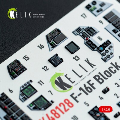 Lockheed Martin F-16 F Block 60 3D декаль інтер'єр для комплекту Hasegawa 1/48 KELIK K48128 детальное изображение 3D Декали Афтермаркет
