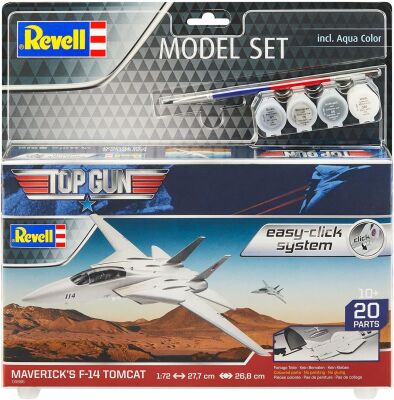 Стартовий набір для моделізму Літака Top Gun Maverick's F-14 Tomcat Easy-Click Aircraft Model Kit 1/72 Revell 64966 детальное изображение Самолеты 1/72 Самолеты