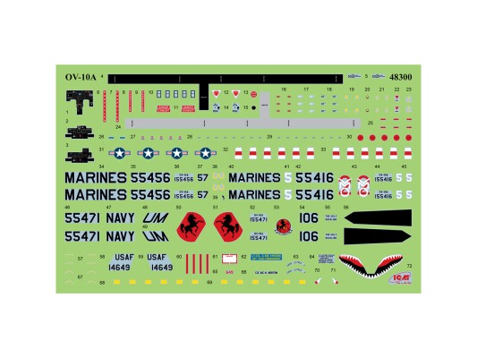 Збірна модель 1/48 Літак OV-10А Bronco ICM 48300 детальное изображение Самолеты 1/48 Самолеты
