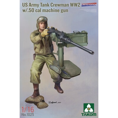 Збірна модель 1/16 Фігура Танкіст армії США WW2 з кулеметом 50 калібру (Limited Edition) Takom 1025 детальное изображение Фигуры 1/16 Фигуры