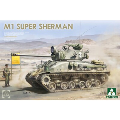 Сборная модель 1/35 Танк М1 Супер Шерман Таком 2206 детальное изображение Бронетехника 1/35 Бронетехника