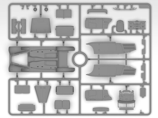 Scale model 1/35 German car Type 320 (W142) Cabriolet B ICM 35543 детальное изображение Автомобили 1/35 Автомобили