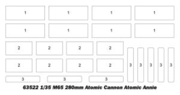 Сборная модель 1/35 Артиллерия 280-мм мобильного полевого оружия M65 Atomic Annie ILoveKit 63522 детальное изображение Артиллерия 1/35 Артиллерия