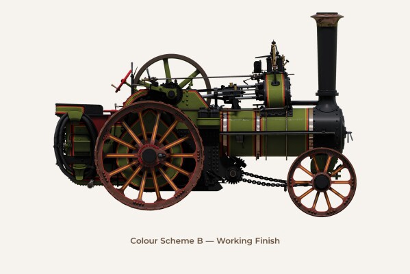 3D-печатная масштабная модель 1/16 1901 Burrell Compound Traction Engine ScaleX SX-16001 детальное изображение Гражданская техника 