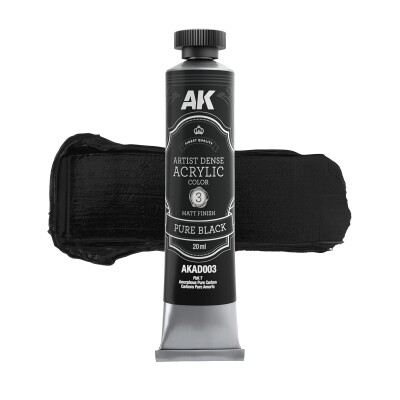 Акрилова фарба Artist Dense Acrylic Чистий чорний / Pure Black AK-Interactive AKAD003 детальное изображение Акриловые на водной основе  Краски