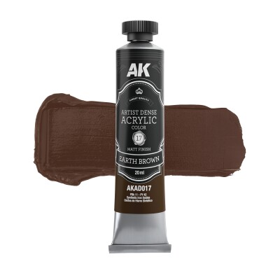 Акриловая краска Artist Dense Acrylic Земляной коричневый / Earth Brown AK-Interactive AKAD017 детальное изображение Акриловые на водной основе  Краски