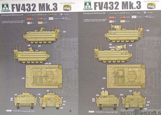 Scale model 1/35 British armored personnel carrier FV432 Mk.3 Bulldog Takom 2067. детальное изображение Бронетехника 1/35 Бронетехника