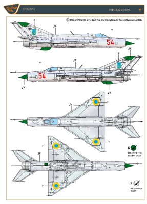 Декаль 1/72 МіГ-21 Повітряні сили України Clear Prop CPD72012 детальное изображение Декали Афтермаркет