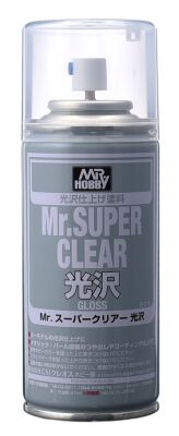 Mr. Super Clear Gloss Spray (170 ml) / Gloss varnish in aerosol детальное изображение Лаки Модельная химия