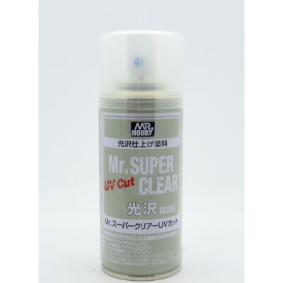 Mr. Super Clear UV Cut Gloss Spray (170 ml) / Лак глянсовий із захистом від ультрафіолету детальное изображение Лаки Модельная химия