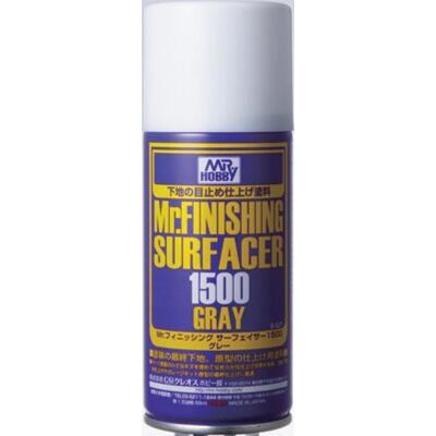 Mr. Finishing Surfacer 1500 Gray (170 ml) / Серый грунт-шпатлевка в аэрозоле детальное изображение Краска / грунт в аэрозоле Краски