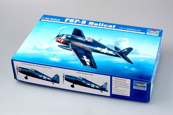 Сборная модель 1/32 Американсий истрибитель F6F-5 &quot;Hellcat&quot; Трумпетер 02257 детальное изображение Самолеты 1/32 Самолеты