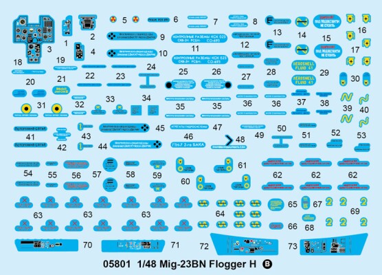 Збірна модель 1/48 Літак МіГ-23BN &quot;Flogger H&quot; Trumpeter 05801 детальное изображение Самолеты 1/48 Самолеты