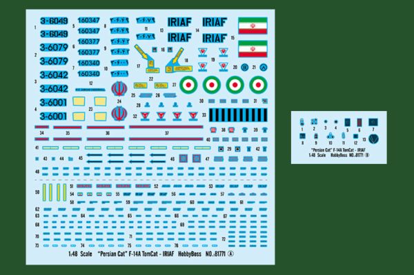 Збірна модель літака Persian Cat F-14A TomCat - IRIAF детальное изображение Самолеты 1/48 Самолеты