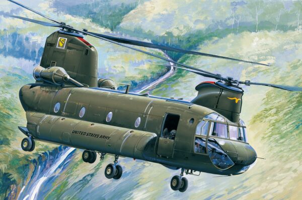 Scale model 1/48 helicopter CH-47A CHINOOK HobbyBoss 81772 детальное изображение Вертолеты 1/48 Вертолеты