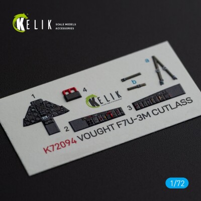 Vought F7U-3M Cutlass 3D interior decal for Fujimi 1/72 KELIK K72094 детальное изображение 3D Декали Афтермаркет