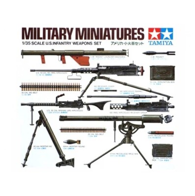 Сборная модель 1/35 Набор пехотного оружия США Tamiya 35121 детальное изображение Аксессуары Диорамы