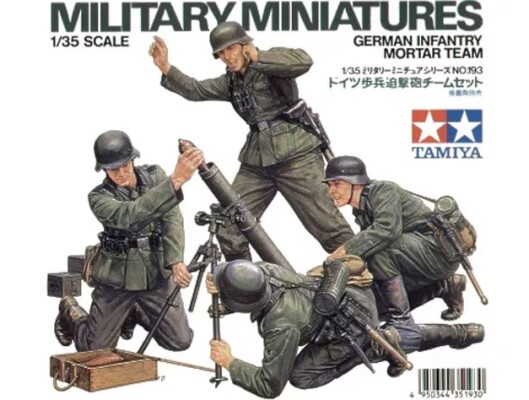 Сборная модель 1/35 Фигуры Немецкий минометный расчет (4 фигуры) Tamiya 35193 детальное изображение Фигуры 1/35 Фигуры