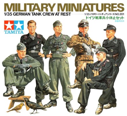 Сборная модель 1/35 Фигуры Немецкий танковый экипаж (6 фигур) на отдыхе Tamiya 35201 детальное изображение Фигуры 1/35 Фигуры