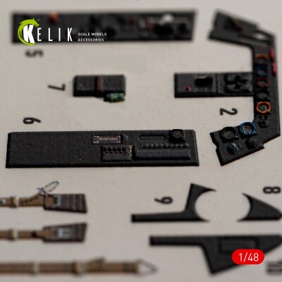 Focke Wulf Fw-190 D-9 декаль інтер'єр для комплекту MiniArt 1/48 KELIK K48202 детальное изображение 3D Декали Афтермаркет
