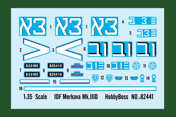 Збірна модель 1/35 Танк IDF Меркава Mk.IIID HobbyBoss 82441 детальное изображение Бронетехника 1/35 Бронетехника