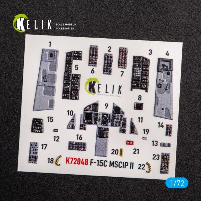 F-15C MSIP II Eagle декаль интерьер для комплекта GWH 1/72 KELIK K72048 детальное изображение 3D Декали Афтермаркет