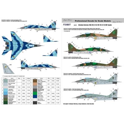Foxbot 1:48 MiG-29 (9-13) Ukrainian Air Force детальное изображение Декали Афтермаркет