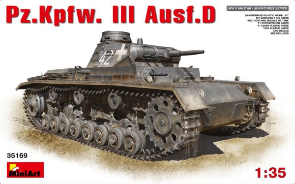 Танк Pz.Kpfw.III ausf.D детальное изображение Бронетехника 1/35 Бронетехника