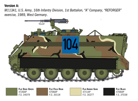 Збірна модель 1/35 Бронетранспортер М113A1 Italeri 6753 детальное изображение Бронетехника 1/35 Бронетехника