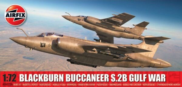 Сборная модель 1/72 британский палубный самолет Blackburn Buccaneer S.2B Gulf War Аирфикс A06022A детальное изображение Самолеты 1/72 Самолеты