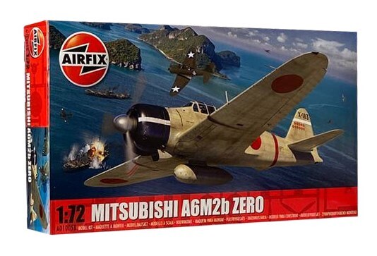 Scale model 1/72 Japanese fighter Mitsubishi A6M2B Zero Airfix A01005B детальное изображение Самолеты 1/72 Самолеты