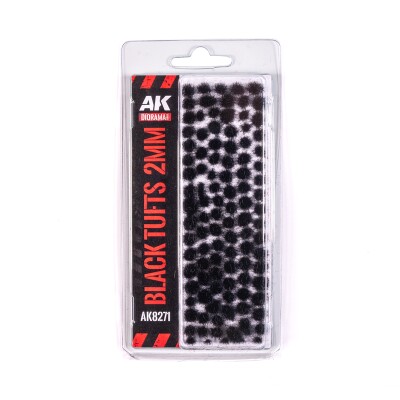 BLACK FANTASY TUFTS 2MM / ЧОРНІ ФЕНТЕЗІ ПУЧКИ 2ММ AK-interactive 8271 детальное изображение Наборы деталировки Диорамы