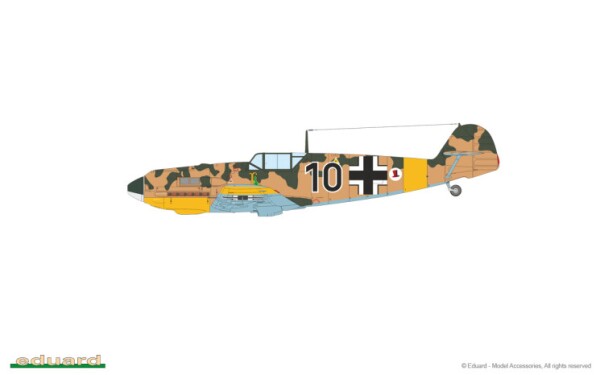 Сборная модель 1/72 Самолет Мессершмитт Bf 109E-4 Profipack Edition Эдуард 7055 детальное изображение Самолеты 1/72 Самолеты