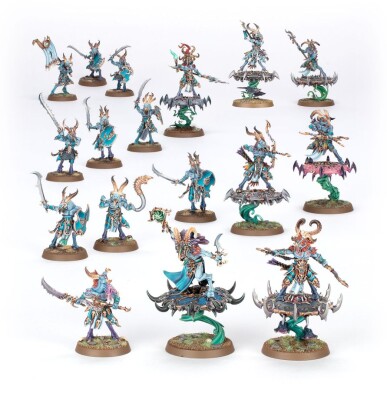 Ігровий набір Warhammer AGE SIGMAR - DISCIPLES OF TZEENTCH: SPEARHEAD: TZAANGOR WARFLOCK детальное изображение Тзинчиты Хаос