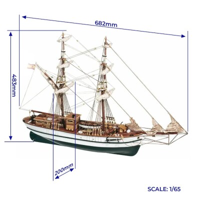 Scale wooden model 1/65 Spanish ship &quot;Aurora&quot; OcCre 13001 детальное изображение Корабли Модели из дерева